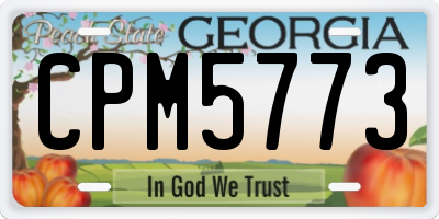 GA license plate CPM5773