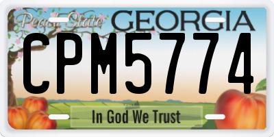GA license plate CPM5774