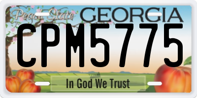 GA license plate CPM5775