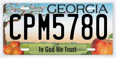 GA license plate CPM5780