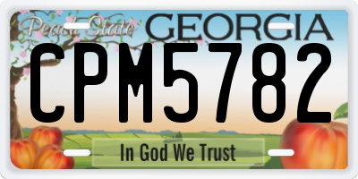 GA license plate CPM5782