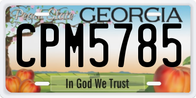 GA license plate CPM5785