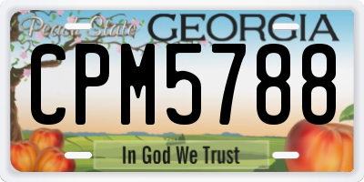 GA license plate CPM5788