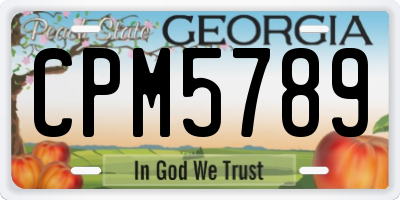 GA license plate CPM5789