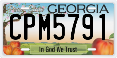 GA license plate CPM5791