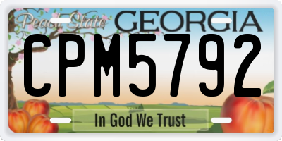 GA license plate CPM5792