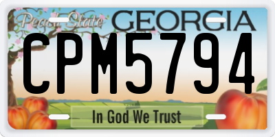 GA license plate CPM5794