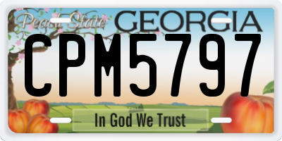 GA license plate CPM5797