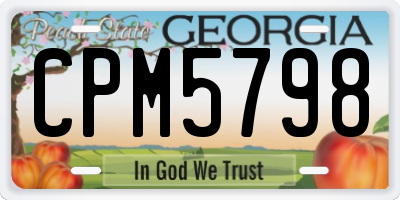 GA license plate CPM5798