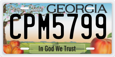 GA license plate CPM5799