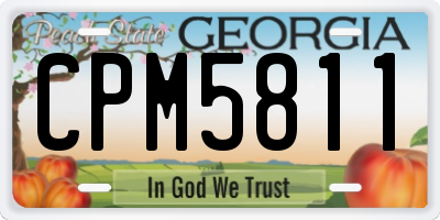 GA license plate CPM5811