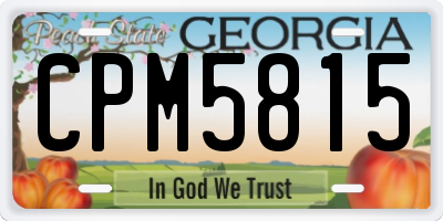 GA license plate CPM5815