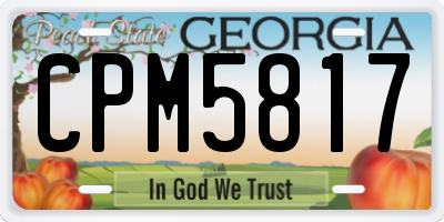 GA license plate CPM5817