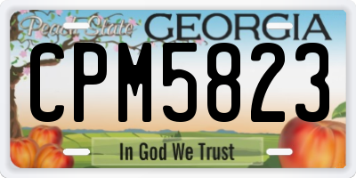GA license plate CPM5823