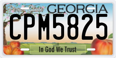 GA license plate CPM5825