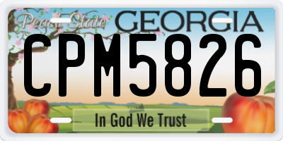 GA license plate CPM5826