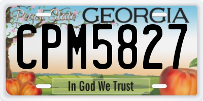 GA license plate CPM5827