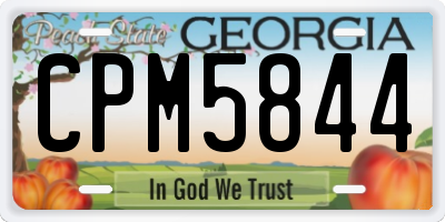 GA license plate CPM5844