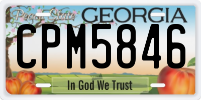 GA license plate CPM5846