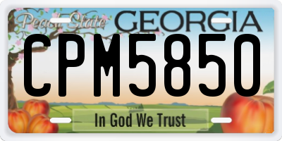 GA license plate CPM5850