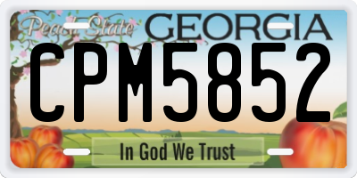 GA license plate CPM5852
