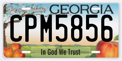 GA license plate CPM5856
