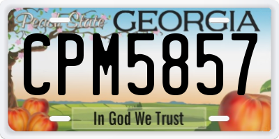 GA license plate CPM5857