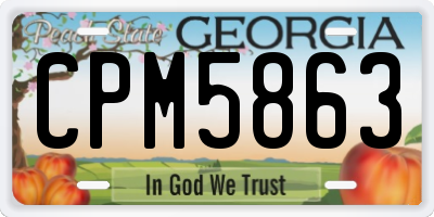 GA license plate CPM5863