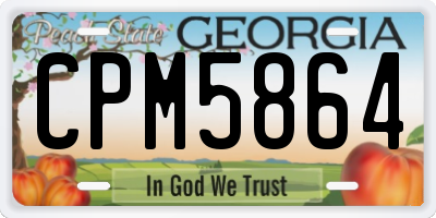 GA license plate CPM5864