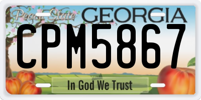 GA license plate CPM5867
