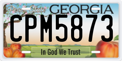 GA license plate CPM5873