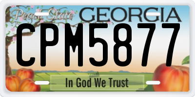 GA license plate CPM5877