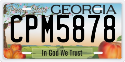 GA license plate CPM5878