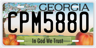 GA license plate CPM5880