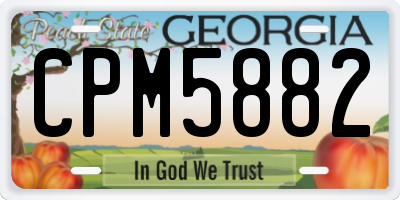 GA license plate CPM5882