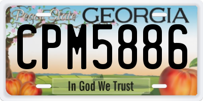 GA license plate CPM5886