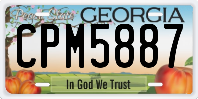 GA license plate CPM5887