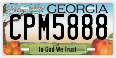 GA license plate CPM5888