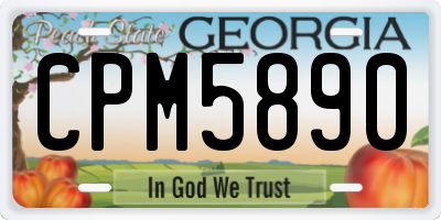 GA license plate CPM5890