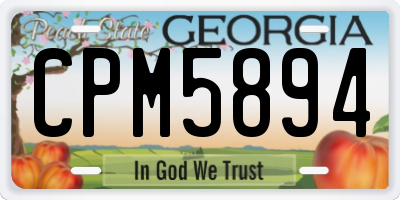 GA license plate CPM5894