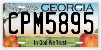 GA license plate CPM5895