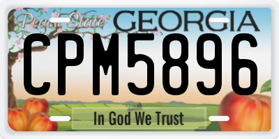 GA license plate CPM5896