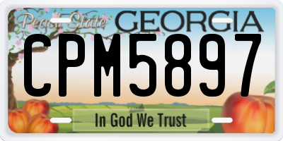 GA license plate CPM5897