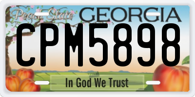 GA license plate CPM5898