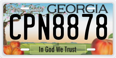 GA license plate CPN8878