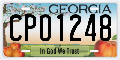 GA license plate CPO1248