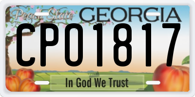 GA license plate CPO1817