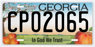 GA license plate CPO2065