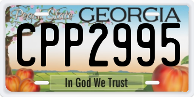 GA license plate CPP2995