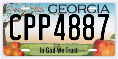 GA license plate CPP4887
